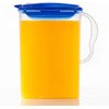 LocknLock Aqua Fridge Door Water Jug with Handle BPA Free Plastic Pitcher with Flip Top Lid Perfect for Making Teas and Juices, 3 Quarts, Blue