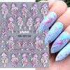 Summer Ocean Nail Art Stickers Embossed Beach Seashell Starfish Nail Decals Cute Marine Life Pegatinas Uñas Self Adhesive Nail Accessories for Women Girls Acrylic Nail DIY Manicure Decoration 4Sheets