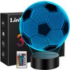 Linkax Stocking Stuffers for Teens Boys Kids, Christmas Soccer Gifts for Boys, 3D Illusion Lamp Night Light, 8 9 10 11 12 Year Old Boy Birthday Gifts, Football Accessories Stuff Sport Fans Room Decor