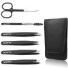Eyebrow Tweezers Set 6 PCS, Professional Stainless Steel Eyebrow Tweezers Kit for Women/Men, Great Precision Tweezers Set for Eyebrow/Facial Hair Removal/Ingrown Hairs/Splinter/Tick Remover by MAYKI
