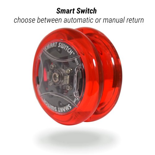 Yomega Power Brain XP yoyo - Professional yoyo with a Smart Switch which enables Players to Choose Between Auto-Return and Manual Styles of Play. + Extra 2 Strings & 3 Month Warranty (red)