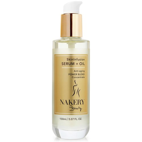 SkinInfusion Facial Oil - Anti-Aging Collagen Serum with Hyaluronic Acid - Moisturizing Matrixyl 3000 Serum with Vitamin C Oil - Hydrating Skin Oil & Serum for Dark Spots & Dull Dry Skin - 150ml