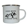 Rogue River Tactical Funny Camp Mug Enamel Camping Coffee Cup Gift Hike More Stress Less Camping Gear