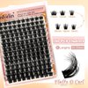 Fluffy Lash Clusters 10-20mm Cluster Eyelash Extensions 140 Pcs D Curl Volume Individual Lashes 3D Wispy Lash Clusters False Eyelashes DIY at Home, by Anforlin