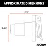 CURT 58150 Vehicle-Side 7-Pin RV Blade Trailer Wiring Harness Connector