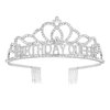 CIEHER Silver Birthday Queen Tiarras Birthday Decorations Birthday Gifts for Women Girls