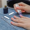 Mini UV LED Nail Lamp for Gel Nails with 9 LED and Nail Cuticle Pusher Portable Gel LED UV Nail Lamp Stainless Steel Manicure Tool with 2 Pieces Nail Files for Girl Woman Home (Silver)