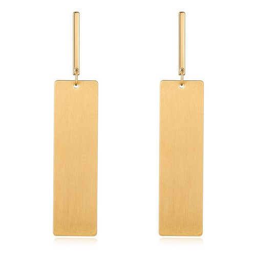 Rectangle Drop Dangle Earrings Gold Long Dangle Earrings for Women Geometric Earrings
