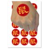 Chinese Character Symbol Rat Temporary Tattoo Water Resistant Fake Body Art Set Collection - 15 2" Tattoos (1 Sheet)