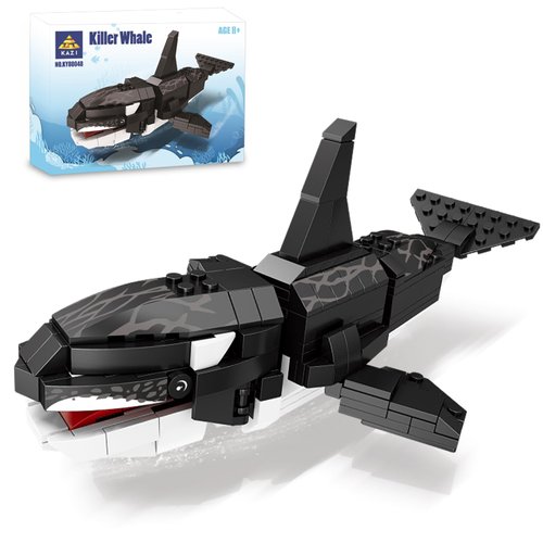 KAZI Orca Toys Building Blocks,Deep Sea Creatures Building Toy Sets,Ocean Animal Toys for Kids Ages 6 7 8 9 10 Plus,STEM Building Toys for Boys Girls,Party Favors,Christmas Birthday Easter Gift