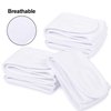 4 Counts Spa Facial Headband Whaline Head Wrap Terry Cloth Headband Stretch Towel with Magic Tape for Bath, Makeup and Sport, 3.5" Wide (White)