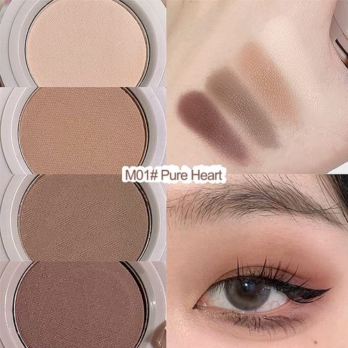 Erinde 4 Colors Eyeshadow Palette, Matte Shimmer Quartet, High Pigmented, Long Lasting, Ultra-Blendable, Rich Colors with Velvety Texture Eye Makeup Palette with Mirror, Great for Travel M01#