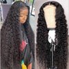 16 Inch Deep Wave Lace Front Human Hair Wigs Pre Plucked Brazilian Virgin Deep Wave Human Hair Wig with Baby Hair Glueless Lace Front Wigs 9A 150% Density 4x4 Pre Plucked Lace Wig Natural Hair Line