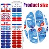 JERCLITY 14 Sheets Independence Day Nail Polish Strips 4th of July Nail Wraps for Women Patriotic American Flag Nail Strips Self-Adhesive Nail Stickers with Nail File for Memorial Day（4th of July-2）