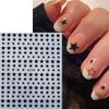 Stars Nail Art Stickers Nail Decals Black White Gold Silver Star Nail Design Sticker 3D Self-Adhesive Star Nail Charm Supplies for Women Girls Acrylic DIY Nail Decoration Accessories 6 Sheets