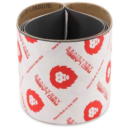 Red Label Abrasives 4 X 36 Inch 220 Grit Silicon Carbide Sanding Belts, 3 Pack