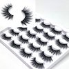 False Eyelashes 3D Faux Mink Lashes Pack Dramatic Fluffy Thick Volume Full Cross Soft Reusable Handmade Fake Eyelashes 10 Pairs Pack by Lifernilash (LFN5D03)