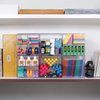 Deflecto Stackable Cube Organizer, Desk and Craft Organizer, 2 Drawers, Clear, Removable Drawers and Dividers, 6"W x 6"H x 7 1/5"D (350101CR)