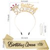 50th Birthday Decorations Women Birthday Headband,50 Birthday Queen Sash and Crown,50th Birthday Crown and Sash,50th Birthday Tiara,50th Birthday Gifts for Women,Happy 50th Birthday Party Decorations
