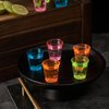 MATANA 300 Neon Plastic Shot Glasses (1oz), Party Shot Cups for Wine Tasting, Condiments, Sauce, Jello Shots & More - Sturdy & Reusable