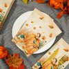 Homlouue 100 Pcs Fall Napkins, 3 Ply Thanksgiving Napkins Pumpkins Autumn Leaves Paper Napkins, Disposable Fall Pumpkins Paper Guest Towels for Thanksgiving Harvest Party Table Decor Dinner Bathroom