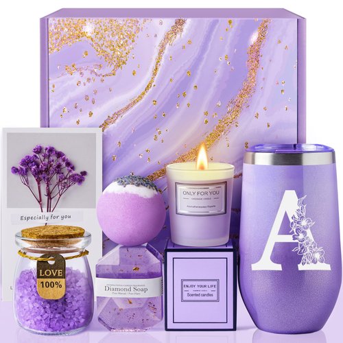 Monogrammed Gifts for Women, Mom, Friends Female, Sister, Her, Girlfriend, Wife, Teacher, Nurse - Valentines Day, Mothers Day, Christmas, Birthday Gifts for Women (A)
