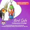 Super Bird Creations SB1083 Binky Bop Bird Toy - Engaging Enrichment Toy for Parrotlets, Parakeets, Cockatiels Toys, Small Plastic Bird Toys with Charms, Ideal for Medium Bird Size, 7.5" x 1.5"