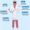 LISUNLI Doctor Costume for Kids Doctor Lab Coat for Kids Real Stethoscope, Halloween Doctor Lab Costumes for Kids 3-4 Years