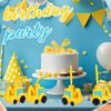 Tanlade 12 Set 12 Set Excavator Cups with Straws, Plastic Excavator Shape Cup Reusable Plastic Cups Construction Themed Party Favor for Kids Excavator Car Birthday Party