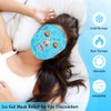 my novel things Face Ice Pack and 2 Packs Silicone Face Mask Cover, Ice Face Mask Hot Cold Eye Compress Skin Care Set for Women for Puffiness Swelling Relief Beauty Spa Essentials Gifts