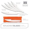 OUTDOOR EDGE 3.5" RazorSafe Replacement 5.0" Boning/Fillet Knife Blades - 6 Pieces plus Blade Storage Box