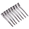 24pcs 3.5 Inches Duck Billed Hair Clips Silver Hair Clips with Holes Metal Alligator Hair Clips for Hair Extensions