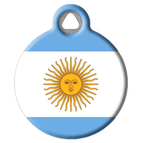 Dog Tag Art Argentina Flag - Custom Pet ID Tag for Dogs and Cats SMALL SIZE