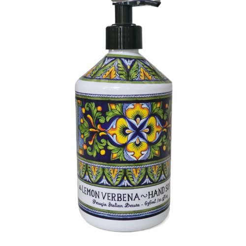 FVLFIL Hand Soap Collection 21.5 FL OZ Each, lavender, lemon Verbena, Sweet Orange, Lavender Rosemary, Lemon Sage, Amber Rose And Lavender Sage (Lemon Verbena, 21.5 oz)