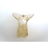 Generic Gold or silver flakes glitter frosted white hair claw clip (Primary color: Gold), 1 Count (Pack of 1)