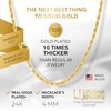 LIFETIME JEWELRY 24k Real Gold Plated 4mm Rope Chain Necklace Diamond Cut Gold Chain for Men Women Boys (20 inches, Gold Plated)