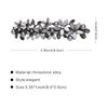 Flower Rhinestone Hair Barrettes for Women Fine Hair Glitter Sparkle Fancy Hair Clips for Women And Girls Elegant Pearl Barrettes (Light Grey)