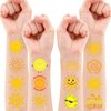 115 PCS Yellow Sun Birthday Party Decorations Favors Supplies Gold Hippie Sun Smile You Are My Sunshine Decor Temporary Tattoos Stickers for Girls Boys Cute Gifts School Prizes Rewards