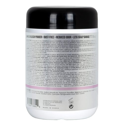Bonplex Blonder Bleach Powder, Multiple Clear Blonde Results, Dust Free, Reduced Odor, Less Scalp Damage, 17.6 oz
