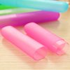 5Pcs Travel Toothbrush Case Plastic Portable Dust-proof Toothbrushes Holder Toothbrush Tube Container Toothbrush Carrying Case Cover Protector for Travel Business Camping Home Use (Random Color)