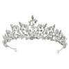Samky Bride's Crystal Wedding Tiara Crown Bridal Rhinestone Headpiece Hair Accessories for Woman