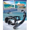 Snorkeling Gear for Adults, Kwambiri Dry-Top Snorkel Set, 181°Panoramic Wide View Diving Mask Breathing Freely Snorkel Mask for Snorkeling Scuba Diving Swimming Travel（Adults）