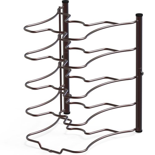 Simple Houseware Cabinet Pantry Pot and Pan Organizer Holder Rack, Bronze