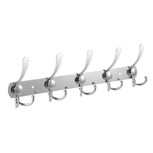 [Pack of 2] Wall Mount Coat Hook 15 Hooks Stainless Steel Clothes Hangers Rack Robe Hat Towels Hook Coat Rack Hook
