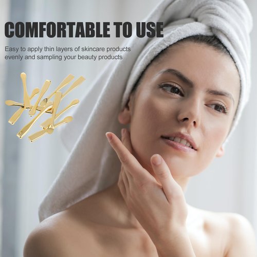 FOMIYES 50 pcs mask spoon beauty scoop eye cream spatula face cream spoon gold mask plastic scoops mask for face Skin Care Cream Spoons Face Cream Pick Spoon Makeup Pick Spoons lotion mini