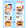 24 Pcs Make Your Own Animal Sticker Sheets for Kids, 2 Sheets 12 Animals Stickers with Safaris, Sea Animals Face Stickers for Kids Toddlers Crafts Activities Gift Bags Birthday Party Favors Supplies