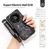 SAVILAND Electric Nail Drill Professional: Nail Drill Kit 35000RPM 13 Drill Bits Nail Tech Professional Drill Nail File Buffer Dust Brush Black Crystal Diamond Expert Salon Use Manicure Pedicure