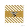 Andaz Press Milestone Chocolate Bar Party Favor Labels Stickers, Celebrate 75, 75th Birthday or Anniversary, 10-Pack, Printed Gold Glitter, Not Real Glitter