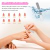 Nail Polish Remover Clips, MORGLES Gel Nail Polish Remover Kit with 10pcs Nail Clips 300pcs Cotton Pads 100/180 Nail File Glass Nail Shiner Cuticle Pusher and Brush-Pink