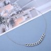 TseanYi Chunky Chain Pendant Necklace Silver Cuban Chain Necklace Curb Chain Classic Necklace Thick Chain Choker Necklace Boho Chunky Chain Clavicle Necklace Short Chain Necklace